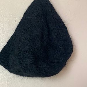 Cashmere black beanie